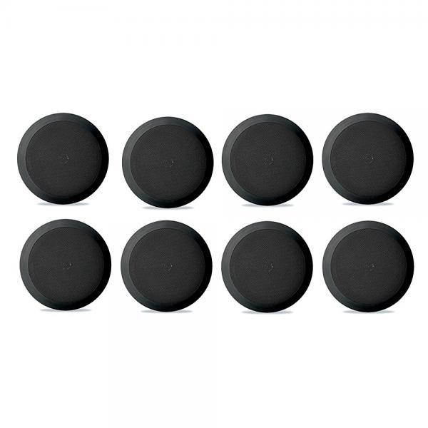 8) NEW Pyle PDIC81RDBK 250W 8 Inch Flush In-Wall In-Ceiling Black Speakers Eight