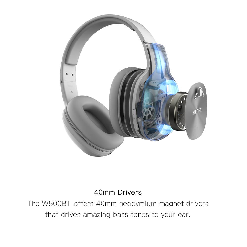 Edifier W800BT Stereo Bluetooth 4.0 Headset Wireless Bluetooth Headset Music Computer Noise Reduction HIFI Headset Call