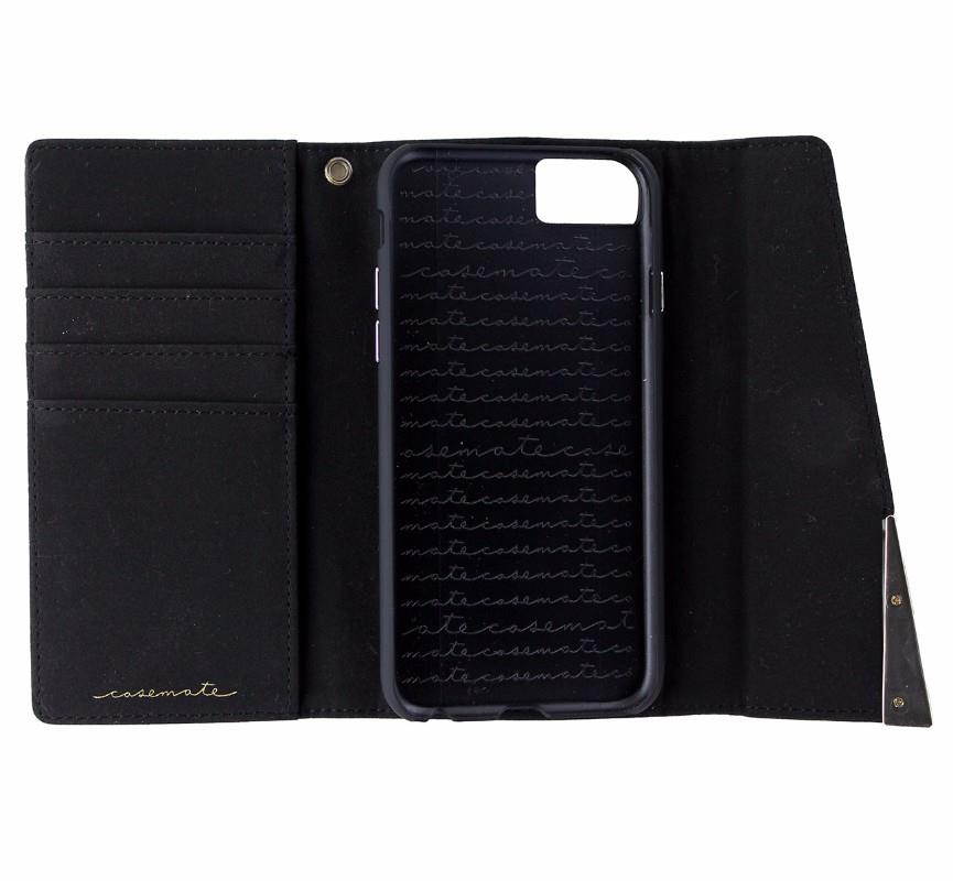 Case-Mate Leather Wristlet Folio Case for iPhone SE/8/7/6/6s - Black