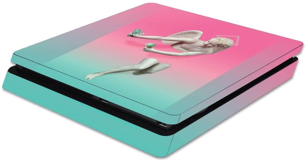 MightySkins Skin Compatible with Sony PS4 Slim Console - Money and Pistachio | Protective, Durable, and Unique Vinyl Decal wrap Cover | Easy to Apply, Remove, and Change Styles | Made in The USA