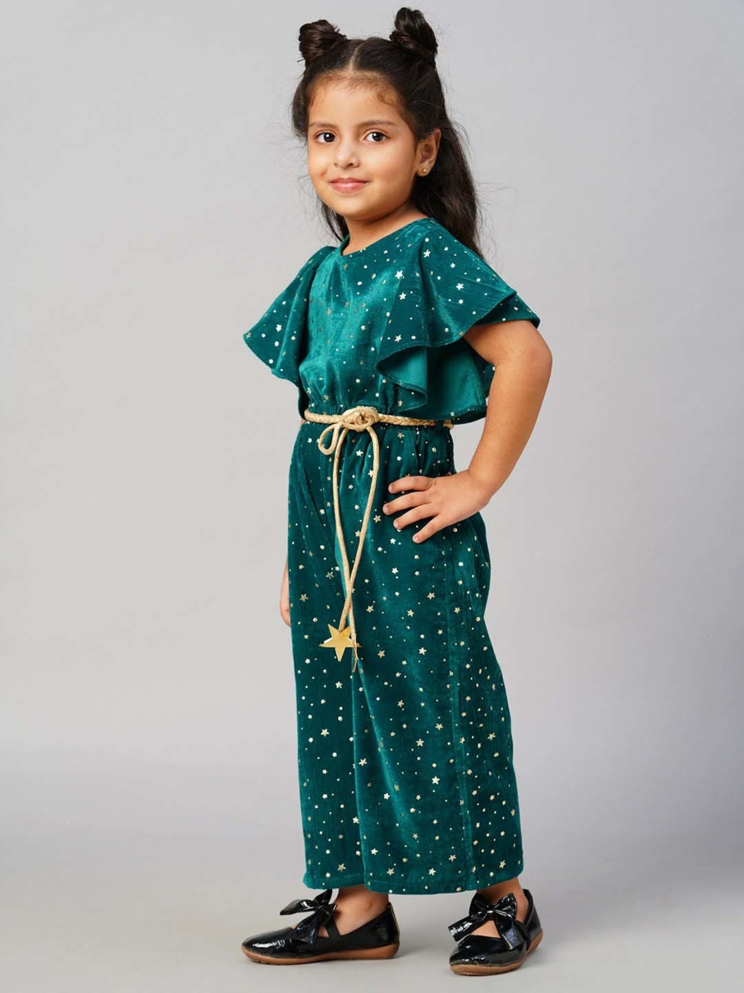 TeenTrums Girls Coral Solid Playsuit