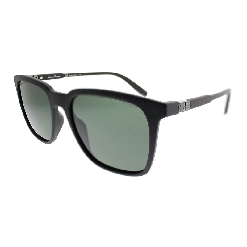 Salvatore Ferragamo  002 Unisex Square Sunglasses Matte Black 56mm