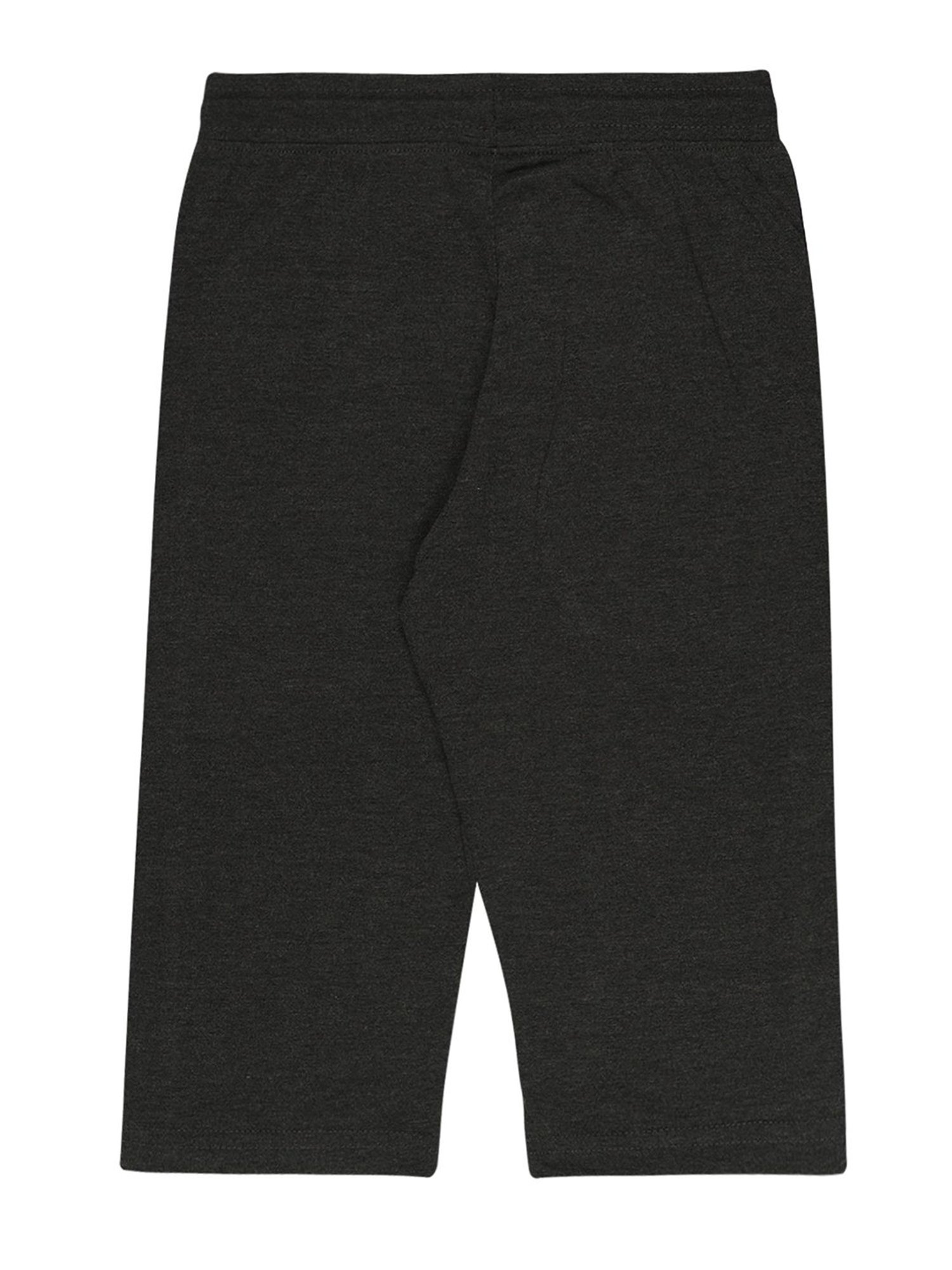 Bodycare Boys Dark Grey Melange Solid Capri