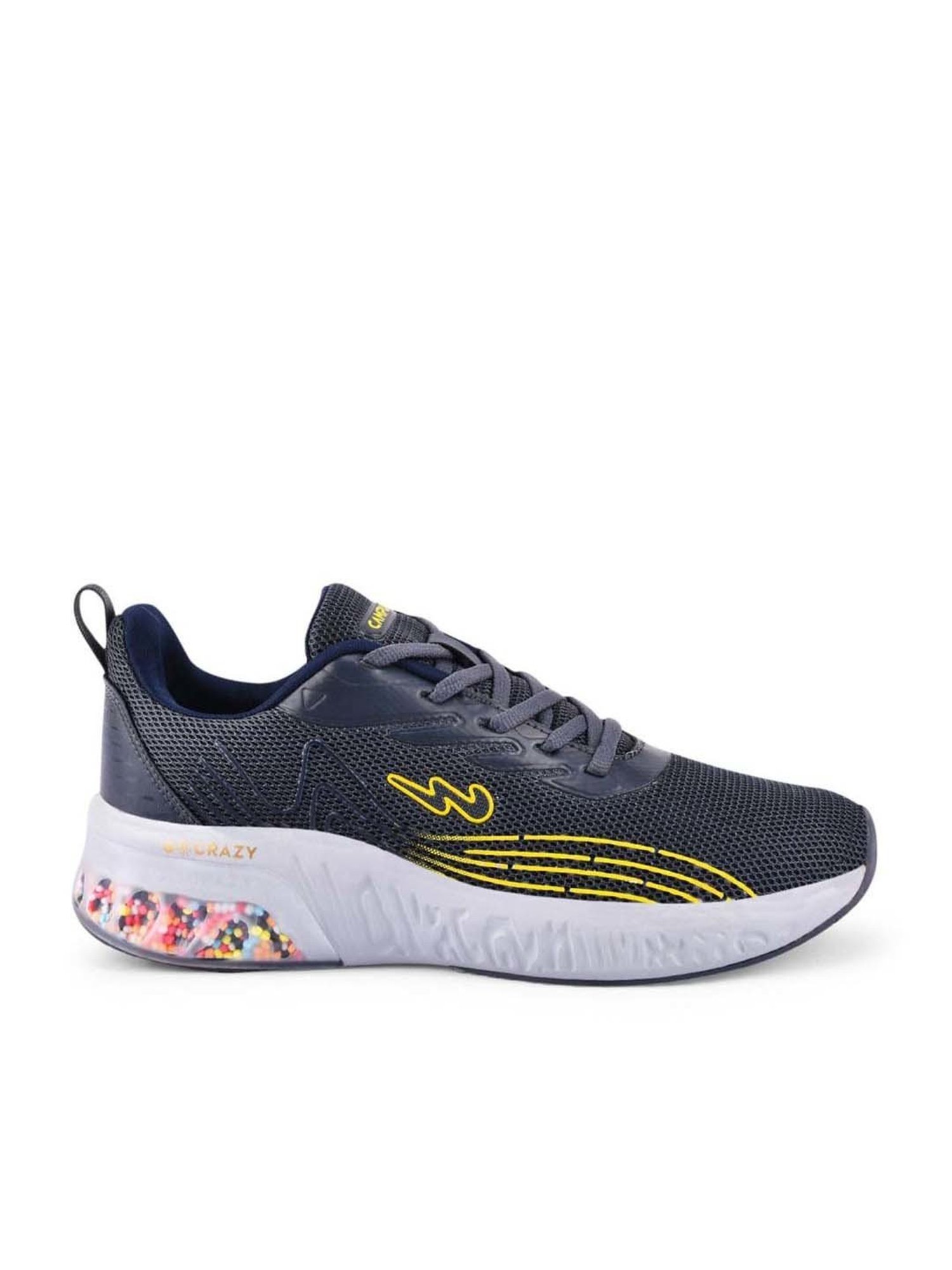 Campus Kids FURRY CH Grey & Yellow Training Shoes