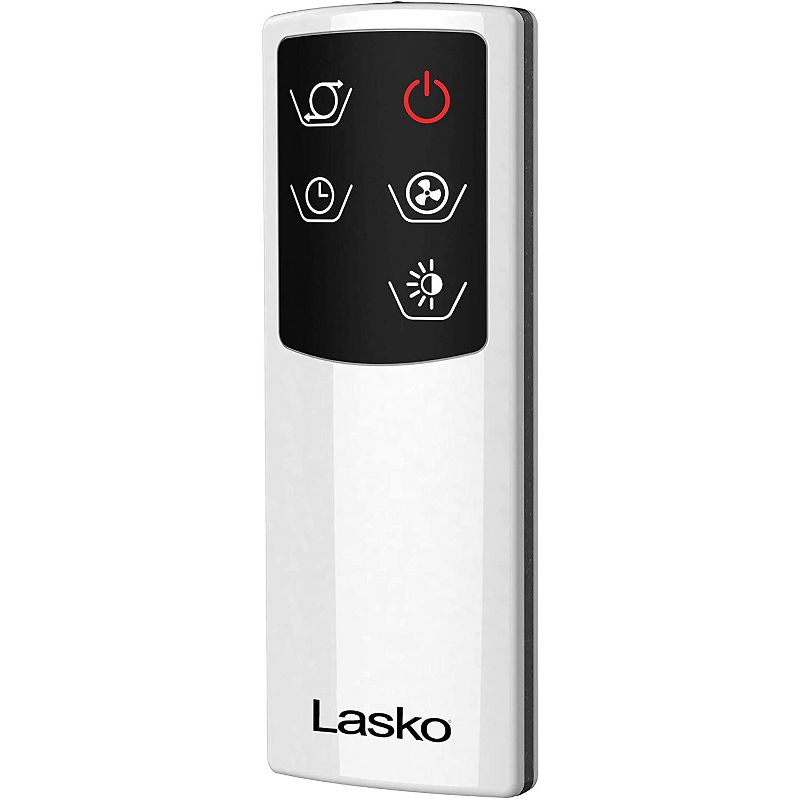 Lasko AC615 4-Speed Bladeless Remote Control Oscillating Indoor Whole Room Tower Pedestal Fan with 8 Hour Timer and Washable Filter