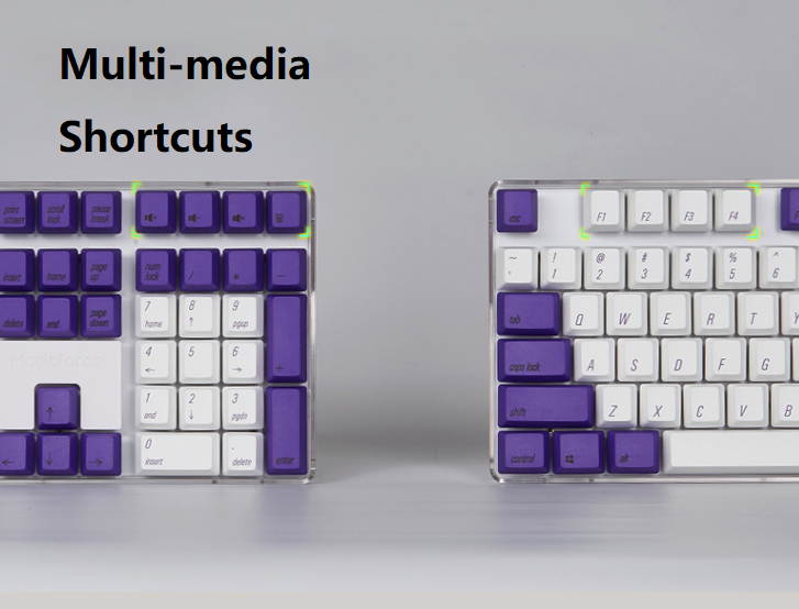 Qisan Magicforce N-key Rollover  Mechanical Keyboard Gaming Keyboard Cherry MX Brown  100% Full Size 108 Keys with White Backlight Case,PBT Keycaps