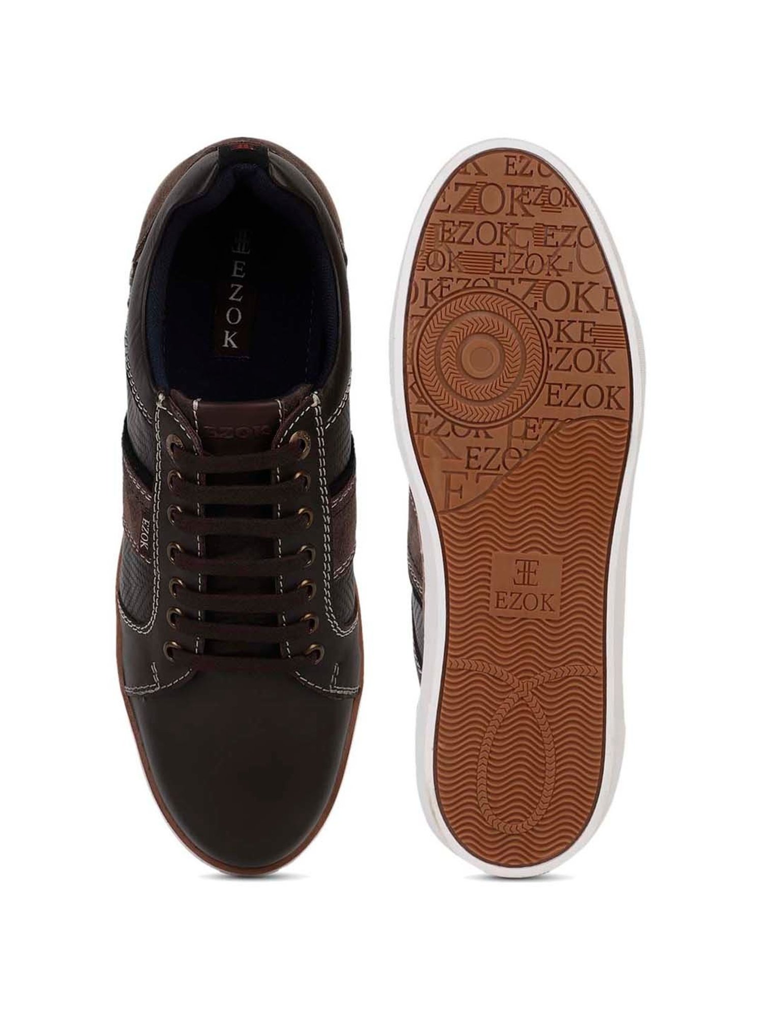 EZOK Men's Brown Casual Sneakers
