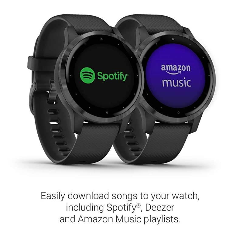 vivoactive 4, GPS Smartwatch, Features Music, Body Energy Monitoring, Animated Workouts, Pulse Ox Sensors and More, Silver with Gray Band (Renewed)