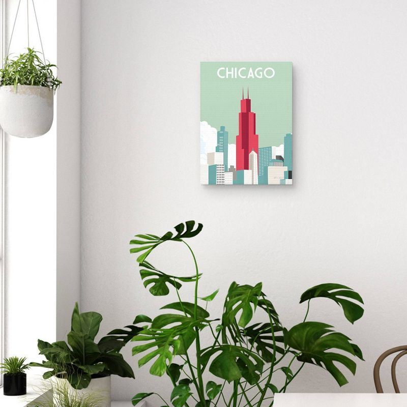 18" x 24" Chicago by Omar Escalante Canvas Art Print - Masterpiece Art Gallery