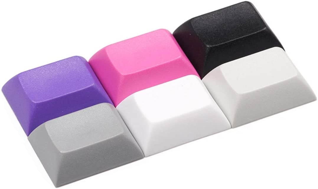 rouroumaoyi DSA Blank Personality Supplement Keycap 1.25u 1.5u Blind Spot Keycap Short Ball Cap Positioning Key Purple White Gray Black (Axis Body : 3 pcs, Color : Black FJ Key)