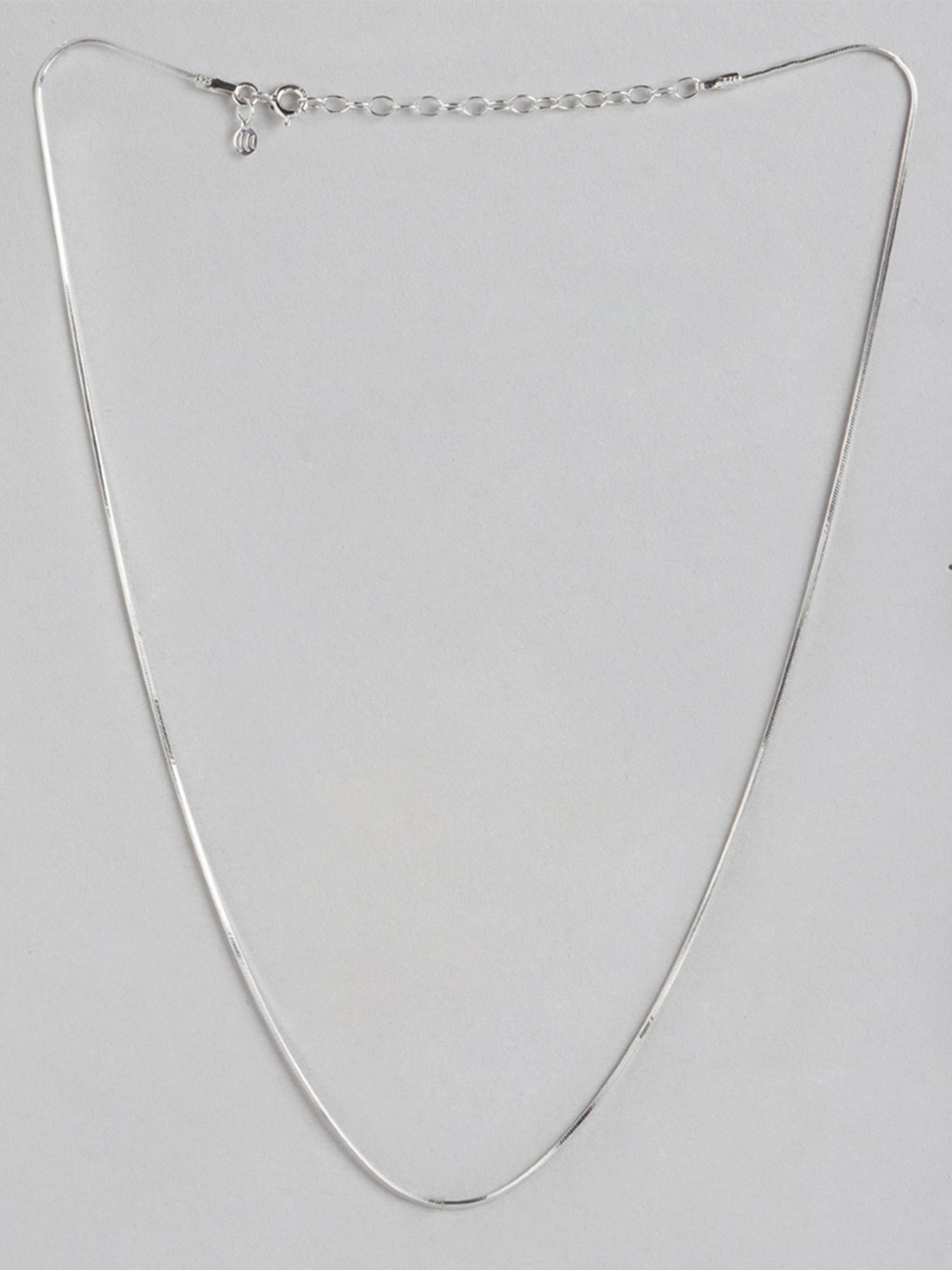 Zavya 92.5 Sterling Silver Rhodium-Plated Snake Chain for Women