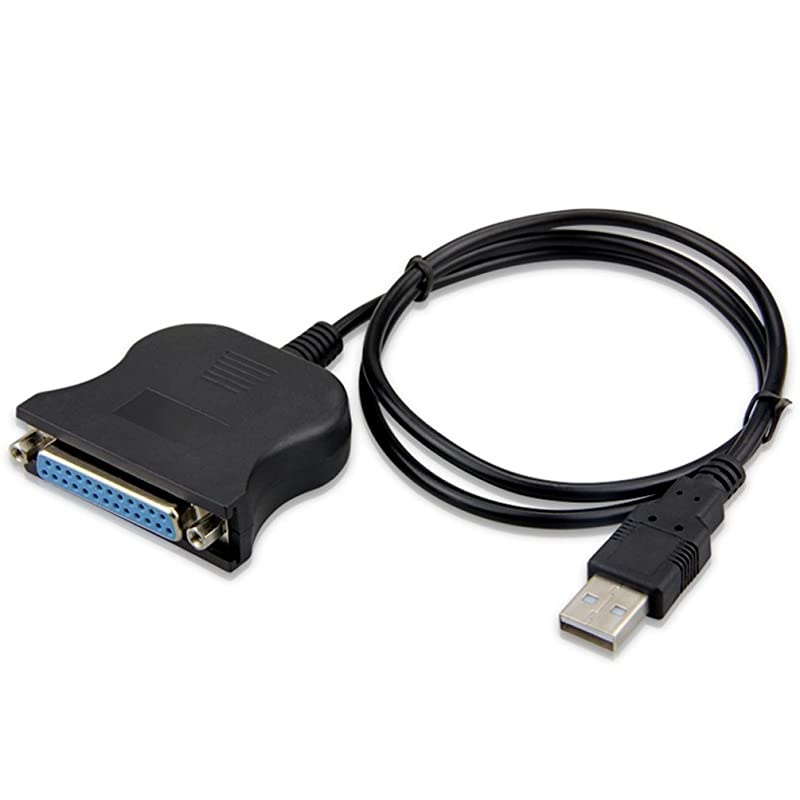 USB to DB25 Pin IEEE-1284 Parallel Printer Adapter Cable, USB Male to RS232 Female