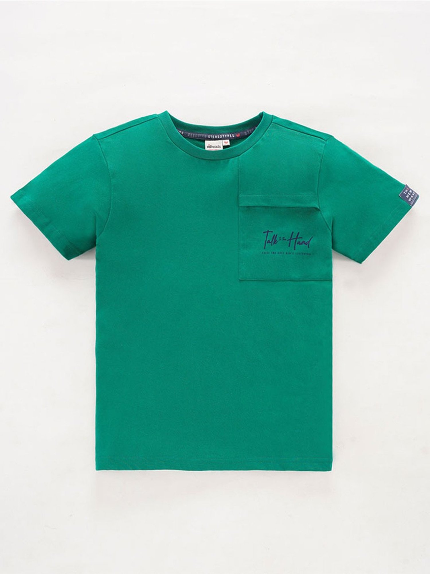 Edheads Kids Teal Blue Cotton Printed T-Shirt