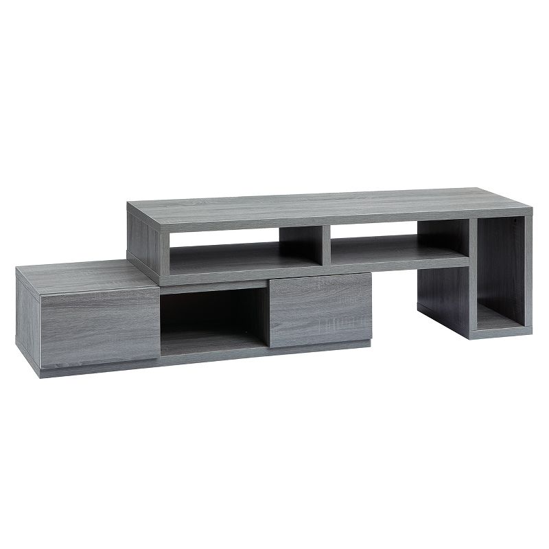 65"Adjustable TV Stand Console Gray - Techni Mobili
