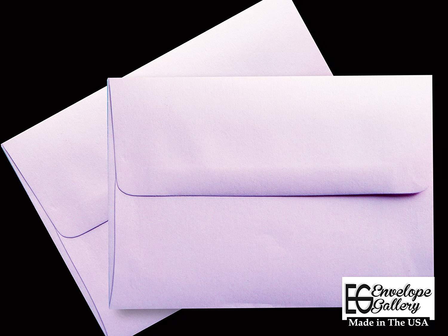 Light Lavendar A7 (5-1/4 x 7-1/4) 50 Boxed 70lb Envelopes for 5 X 7 Invitations Weddings Showers from The Envelope Gallery