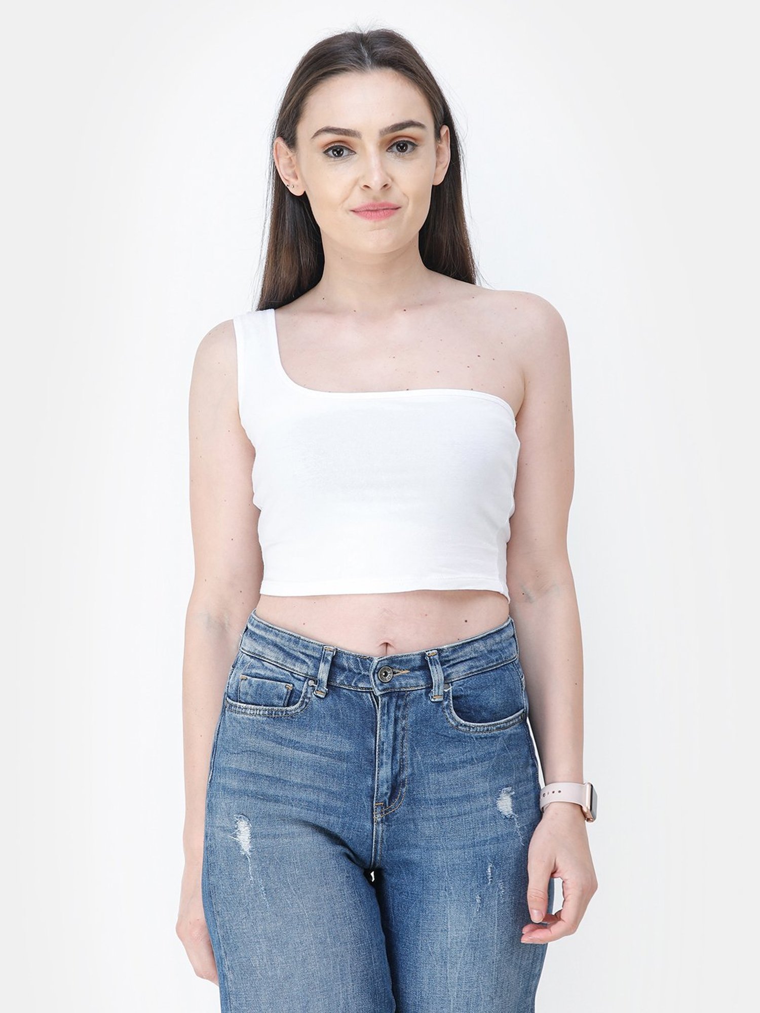 Cation White Crop Top