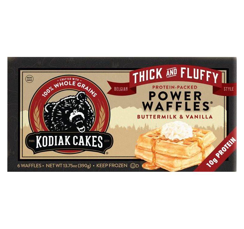 Kodiak Cakes Frozen Power Waffles Thick & Fluffy Buttermilk & Vanilla - 13.75oz/6ct