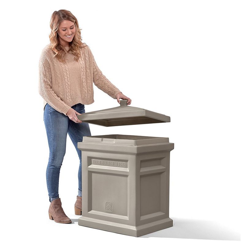 Step2 583099 Express Weather Resistant Plastic Parcel & Mail Delivery Box, Mocha