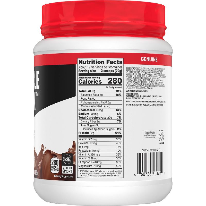 Muscle Milk Lean Muscle Protein Powder - Chocolate - 1.93lb