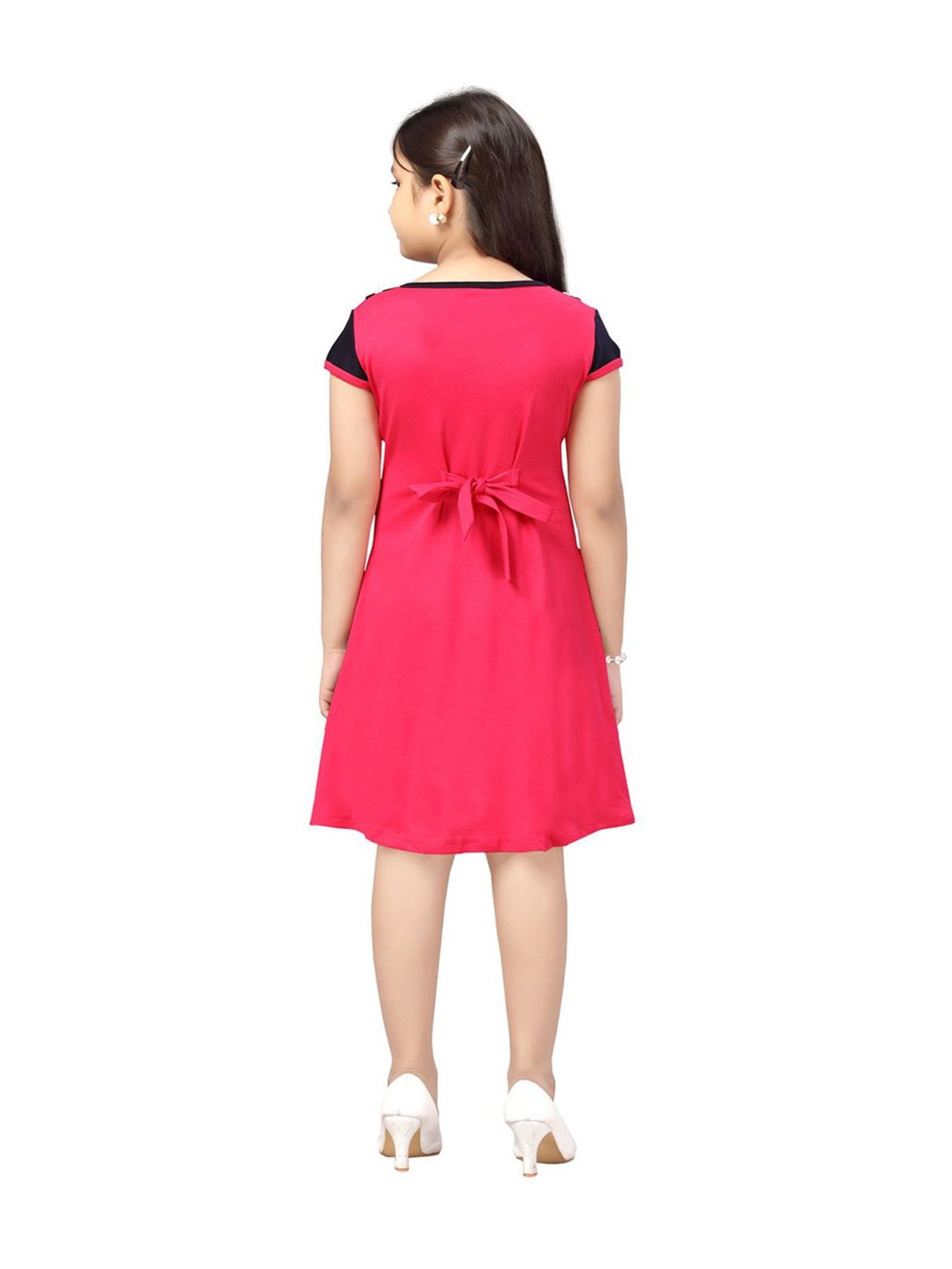 Aarika Kids Pink Printed Dress