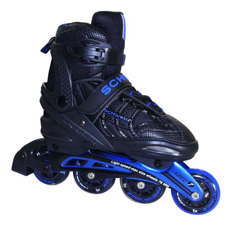 Schwinn Unisex Adult Adjustable Inline Skate (8-9.5) - Black/Blue