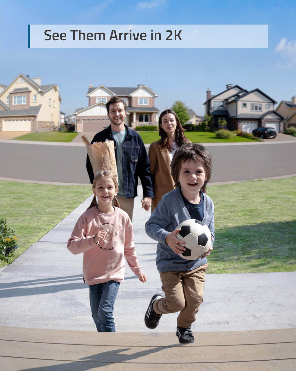 eufy Security, Wireless Video Doorbell (Battery-Powered) with 2K HD, No Monthly Fee, On-Device AI for Human Detection, 2-Way Audio, Simple Self-Installation