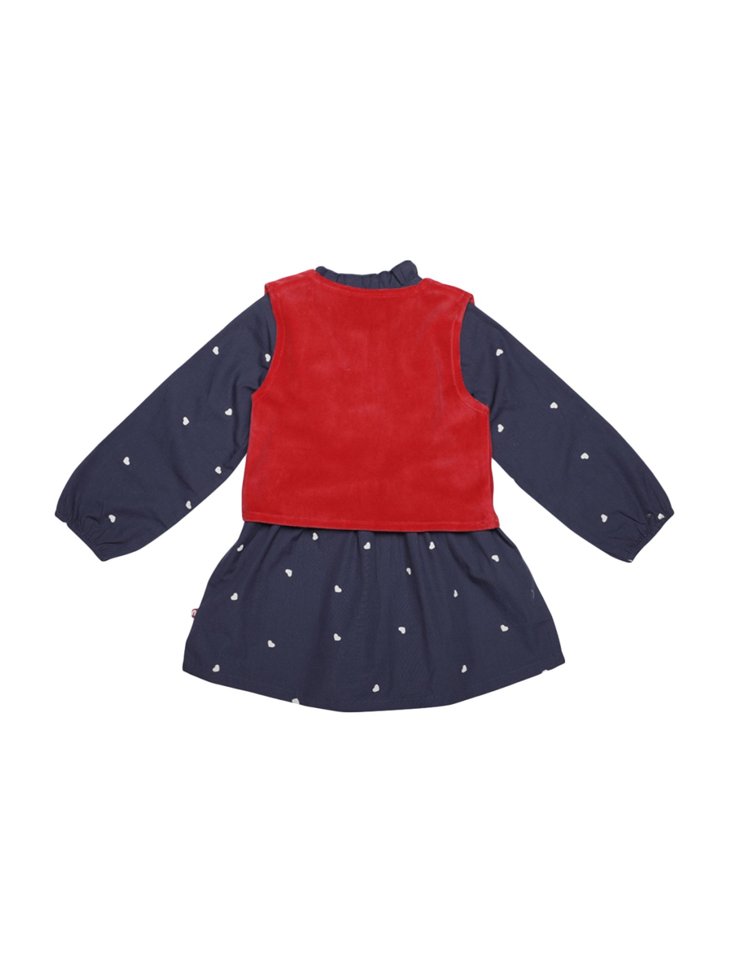 Nino Bambino Kids Navy Organic Cotton Printed Dress