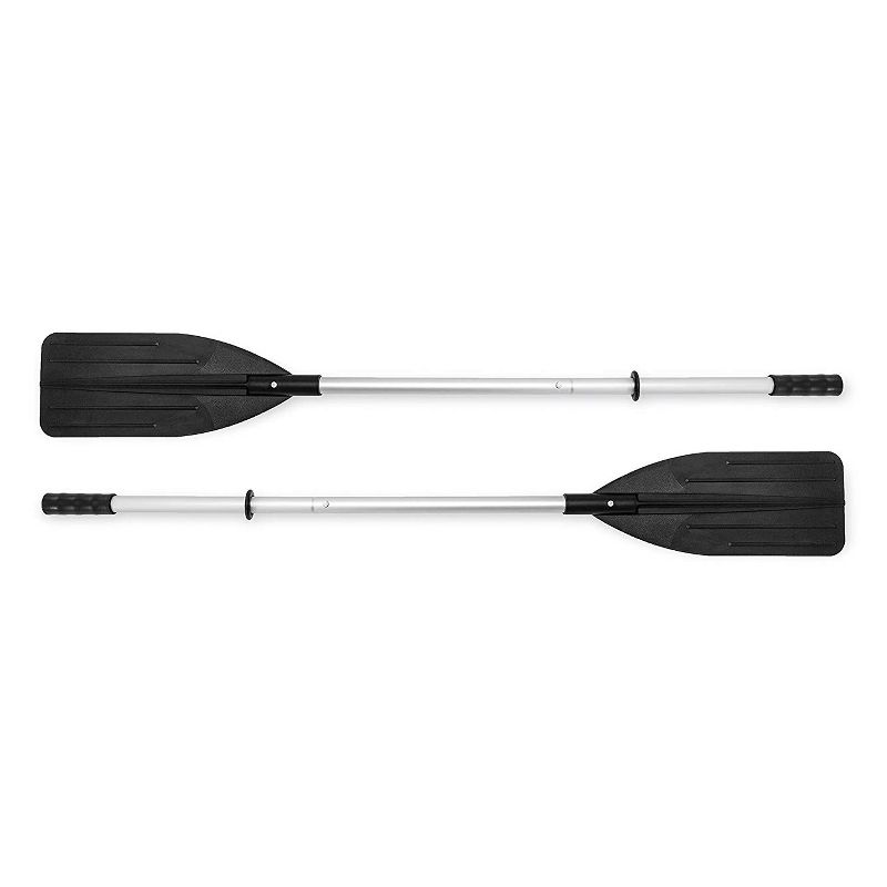 Intex 69625E 54 Inch Paddle Black 2 Piece Lightweight Aluminum Dual Purpose Inflatable Boat Oars, Pair