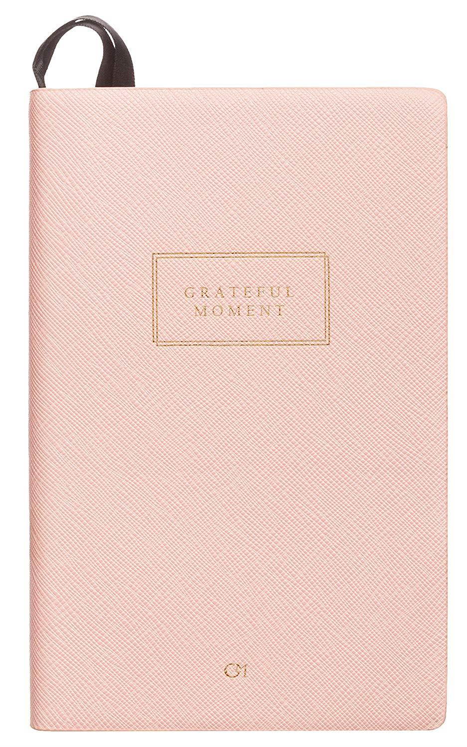 GRATEFUL MOMENT JOURNAL - Best Daily & Monthly 2018 Planner Full of Inspirational Quotes - Boost Productivity, Self Awareness and Gratitude - Undated Compact Portable Organizer (Pink ~ 4.5 x 7)