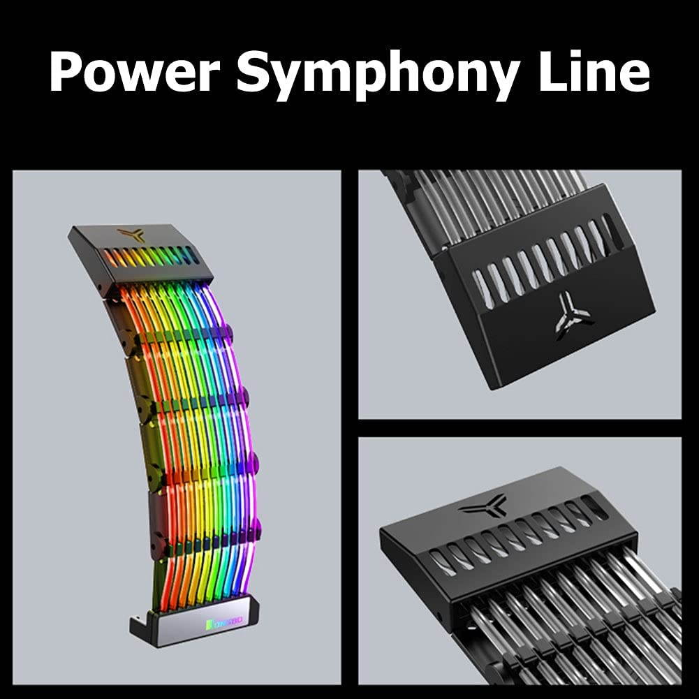 UKCOCO DY-1 24 Pin ARGB Power Cable Rainbow Streamer 5V ARGB Aura Sync Cord ,Rainbow Bridge DY-1 Symphony 24PIN Power Cord