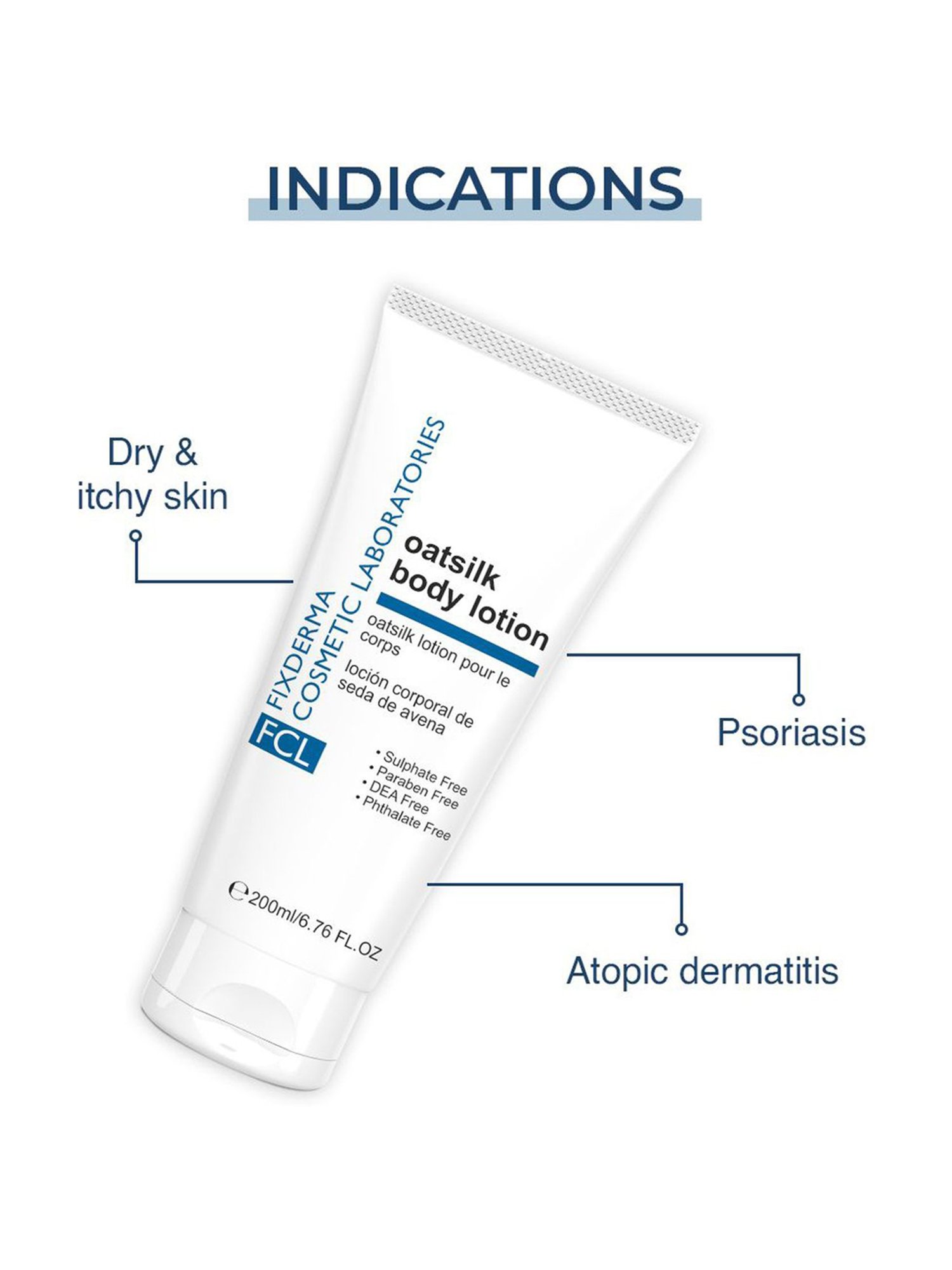 Fcl Oatsilk Body Lotion For Dry & Rough Skin,Moisturizing Lotion, Long Lasting Hydration - 200ml