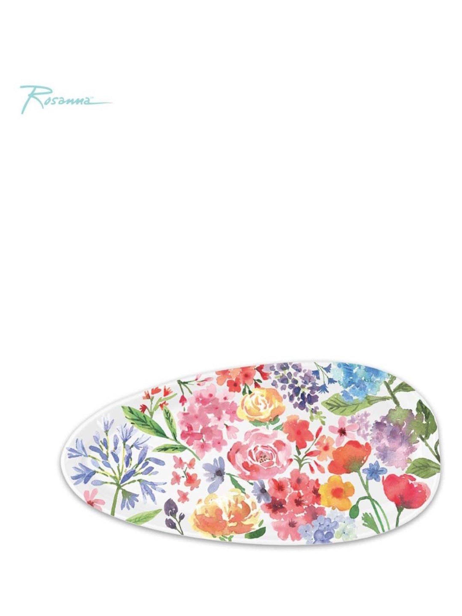 Rosanna Multi Nature's Table Medium Floral Print Serving Platter