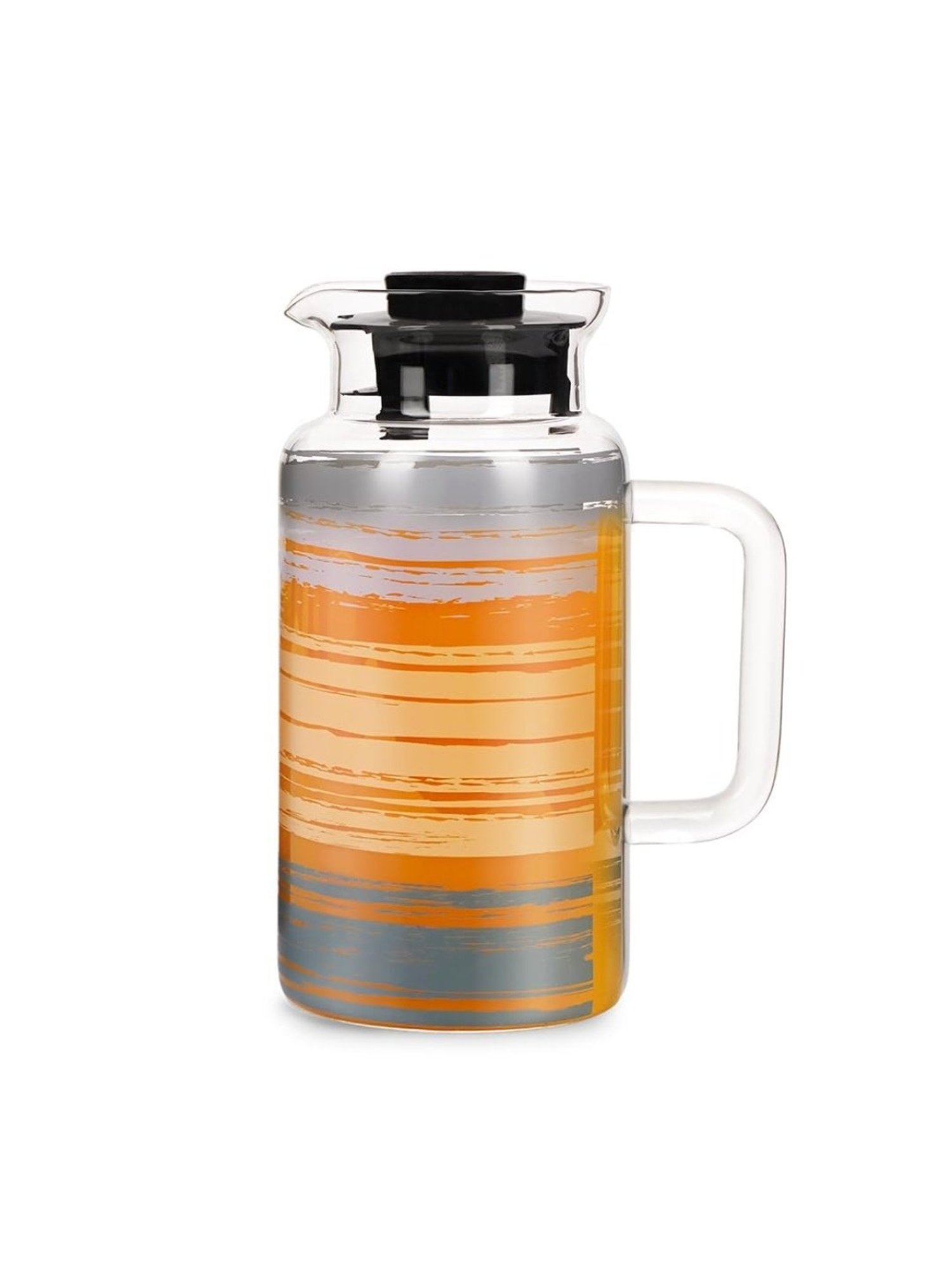 Borosil Glance Transparent Borosilicate Glass Jug with Lid (1000 ML)