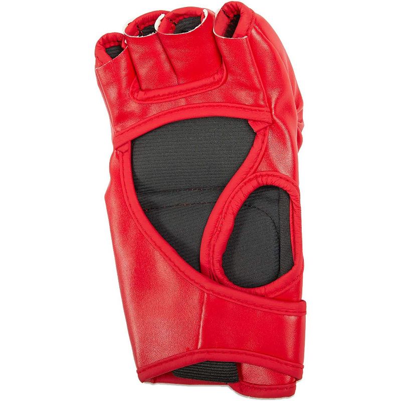 Okuna Outpost Red Half-Finger Boxing Gloves MMA Kickboxing Punching Mitts with Adjustable Wristband for Adults