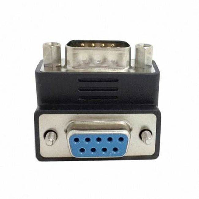 CY D-Sub RS232 9Pin Male to Female Up Angled 90 Degree Extension Adapter DB-016-UP