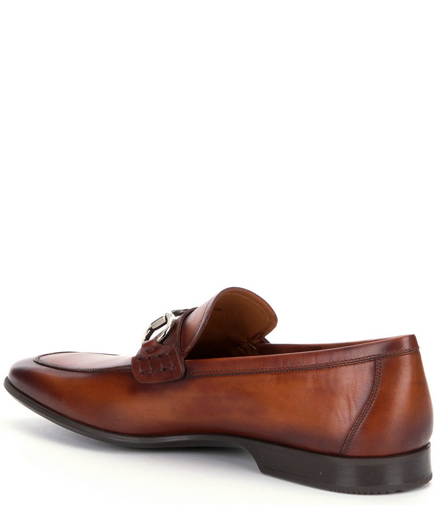 Magnanni Men's Rafa 2 Leather Bit Buckle Detail Moc-Toe Dress Shoes