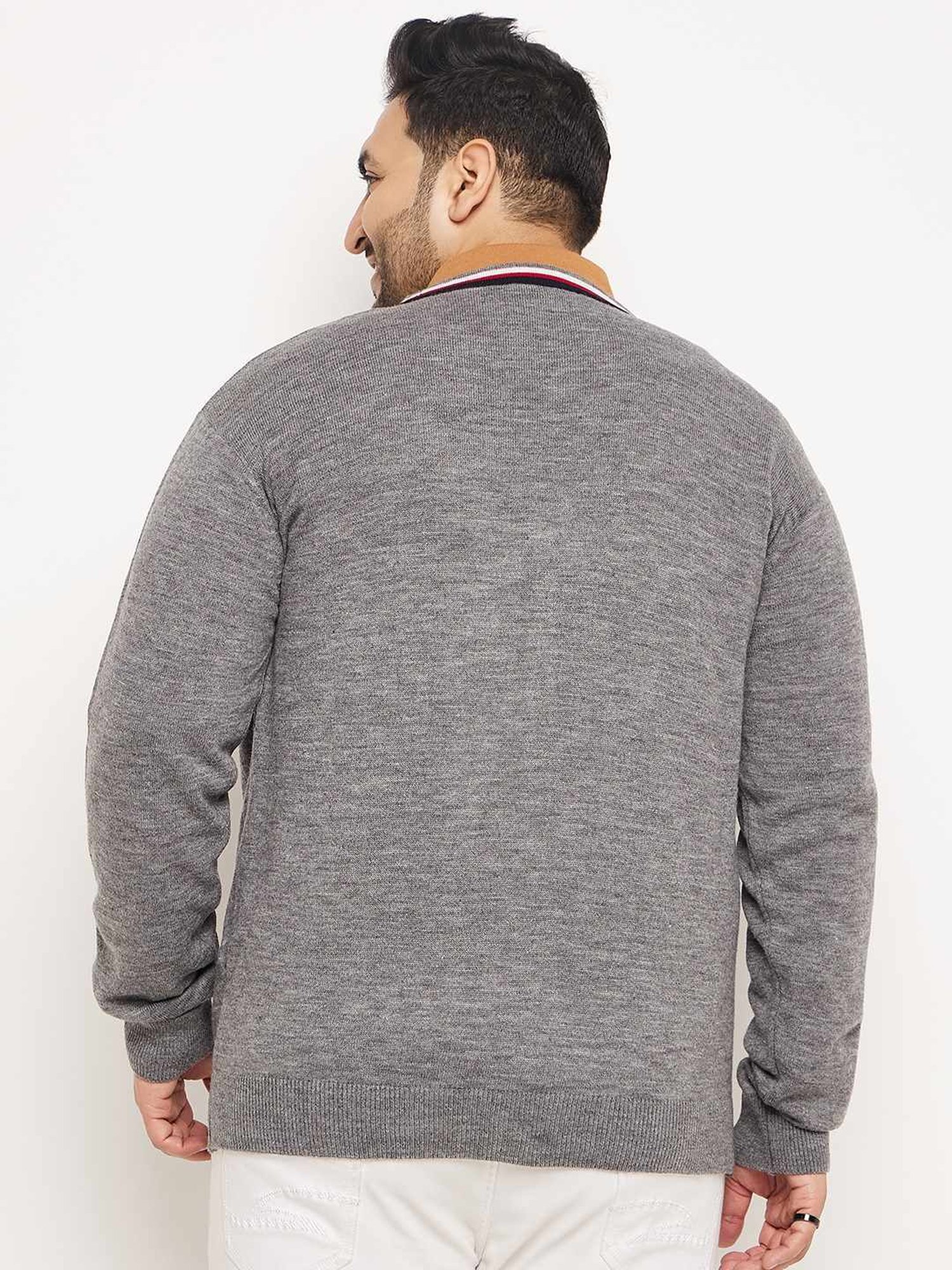 Club York Grey Regular Fit Sweater