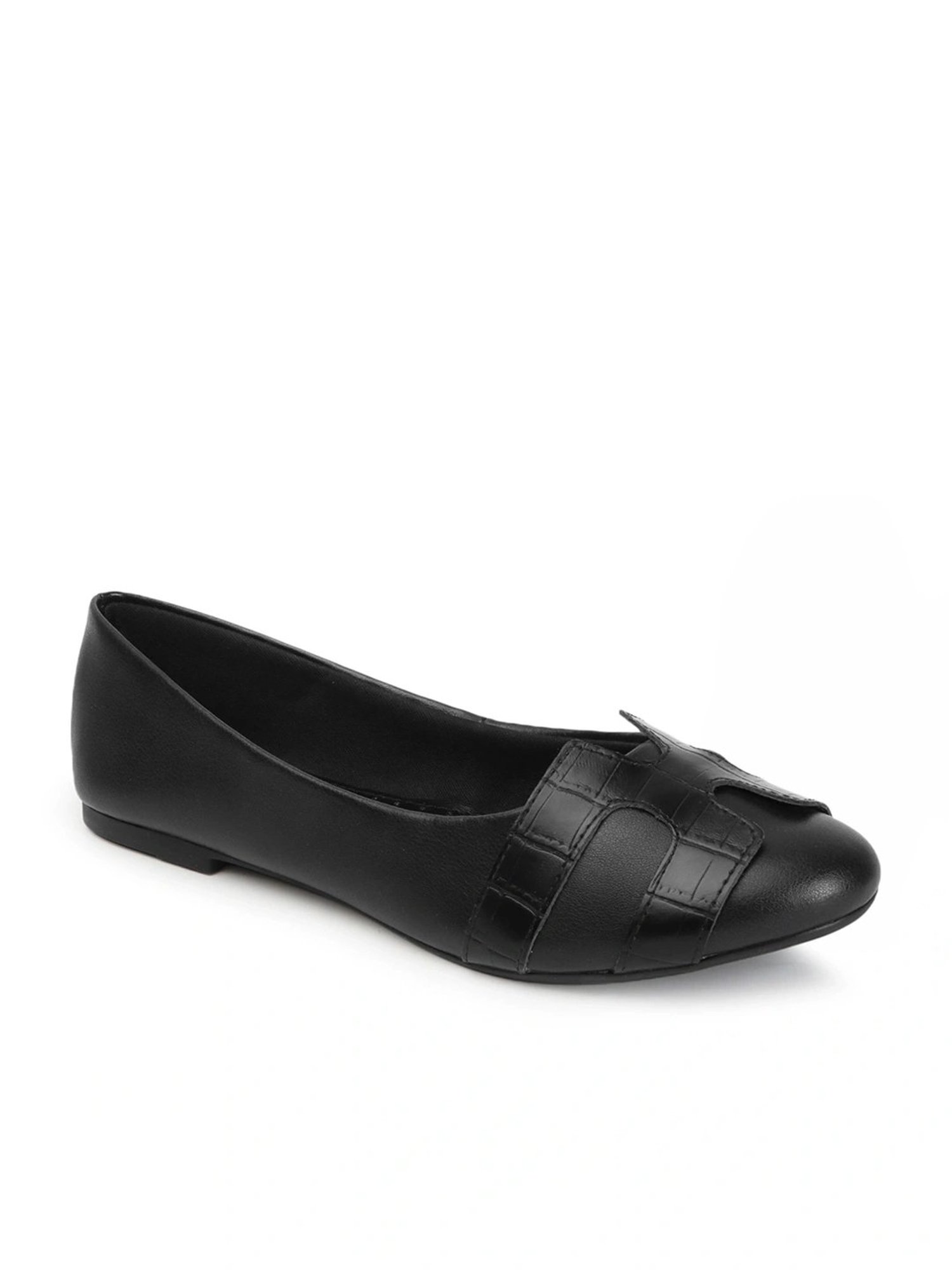 Carlton London Women's Black Flat Ballets