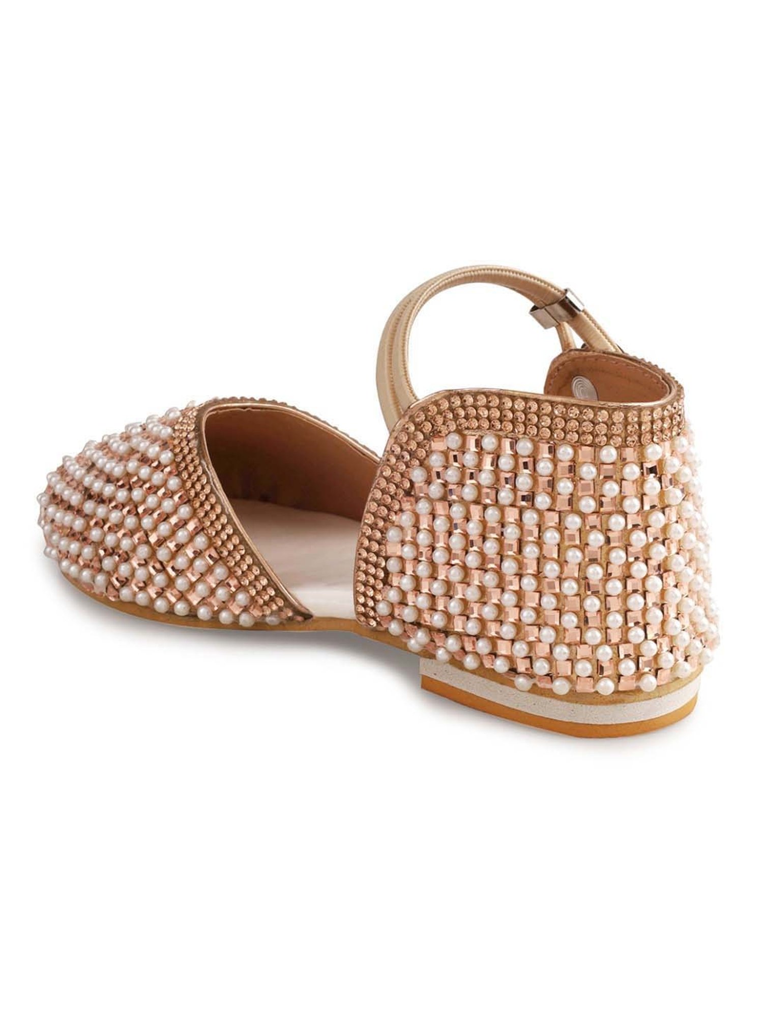Minesole Kids Rose Gold Ethnic Sandals