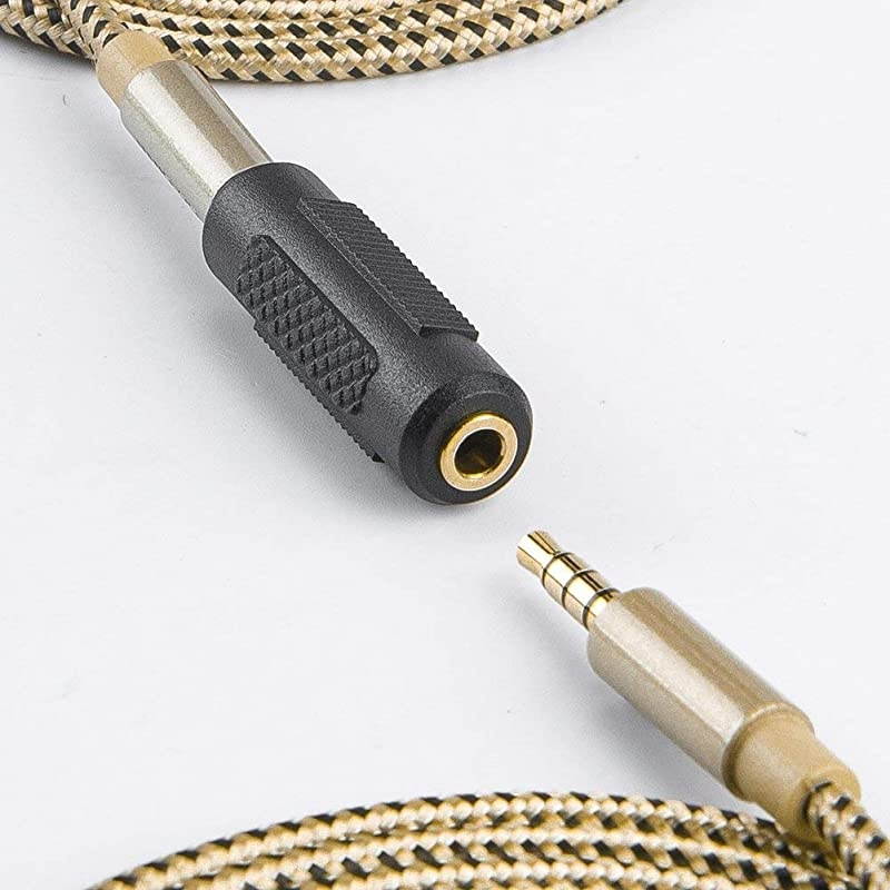 2 Pack 35mm Stereo Jack to 35mm Female to Female Audio Adapter Coupler Gold Plated for Stereo Cable Speakers and Headphones