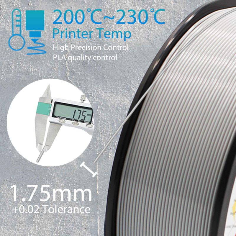 XTZL3D| PLA Material Printing Filament for 3D Printer, Gray,1kg, 1.75mm