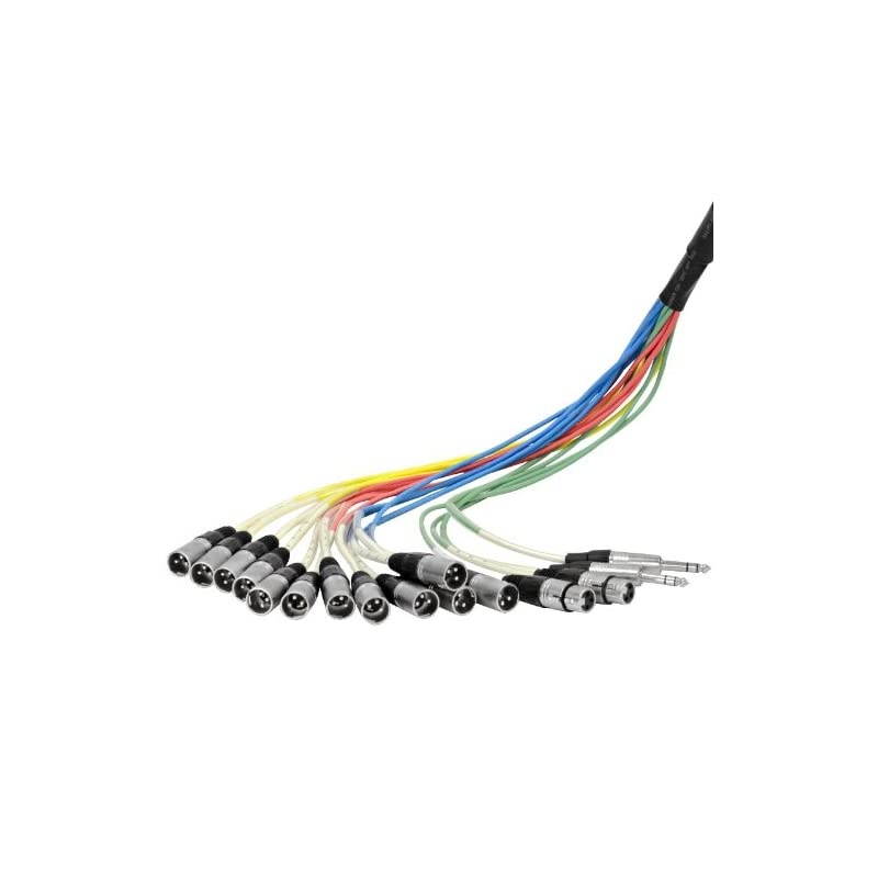 SALS-12x4x50 - 12 Channel 50' Pro Stage XLR Snake Cable (XLR & 1/4" TRS Returns) for Recording, Stage, Studio use