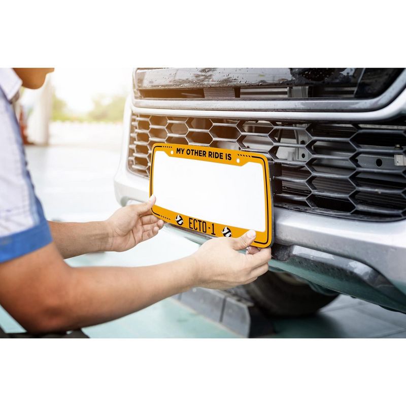 Just Funky Ghostbusters ECTO-1 License Plate Frame For Cars | Ghostbusters Collectible
