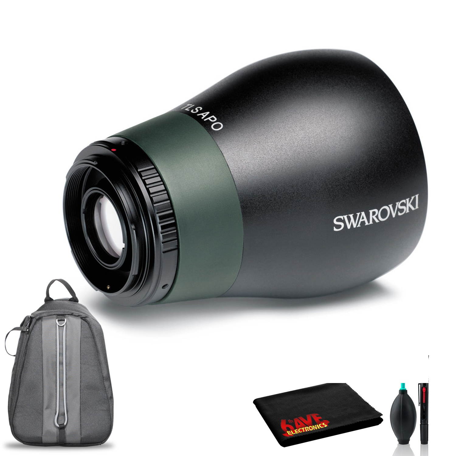 Swarovski TLS APO 30mm Digiscoping Lens for ATS / STS / ATM / STM / STR 80 Spotting Scopes with Cleaning Kit, Backpack Carry Case, and 1-Year Extended Warranty