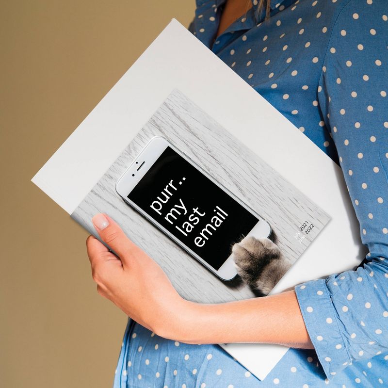 2021-22 Academic Planner 8"x6.5" Purr My Last Email Monthly - The Time Factory