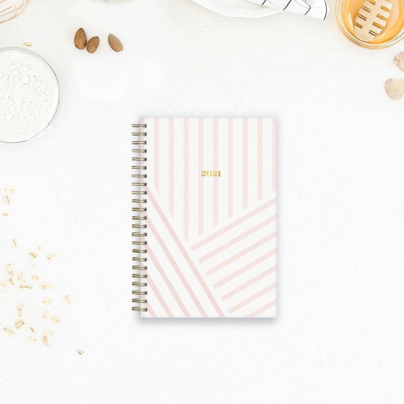 2021 The Everygirl Planner 5" x 8" Frosted Plastic Weekly/Monthly Wirebound Hannah Rose - Blue Sky