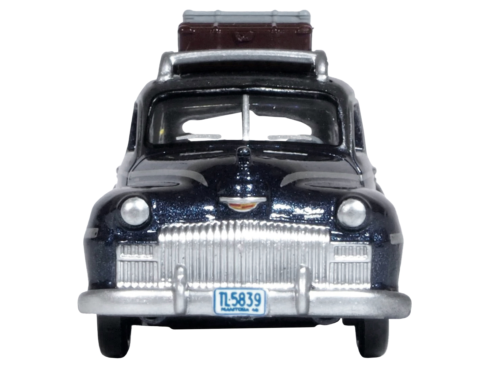 1946 DeSoto Suburban Ambulance Dark Blue "Junction City Ambulance" 1/87 (HO) Scale Diecast Model Car by Oxford Diecast