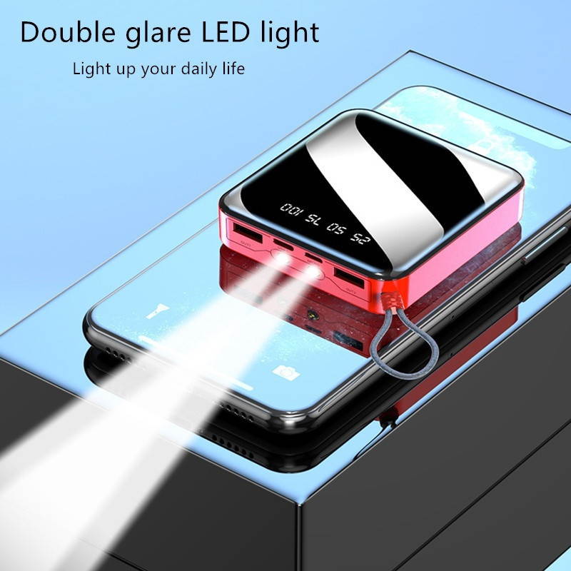 6000 Mah Mobile Power Battery Pack Mobile Power Bank With Dual USB and LED Lighting Mini Power Bank