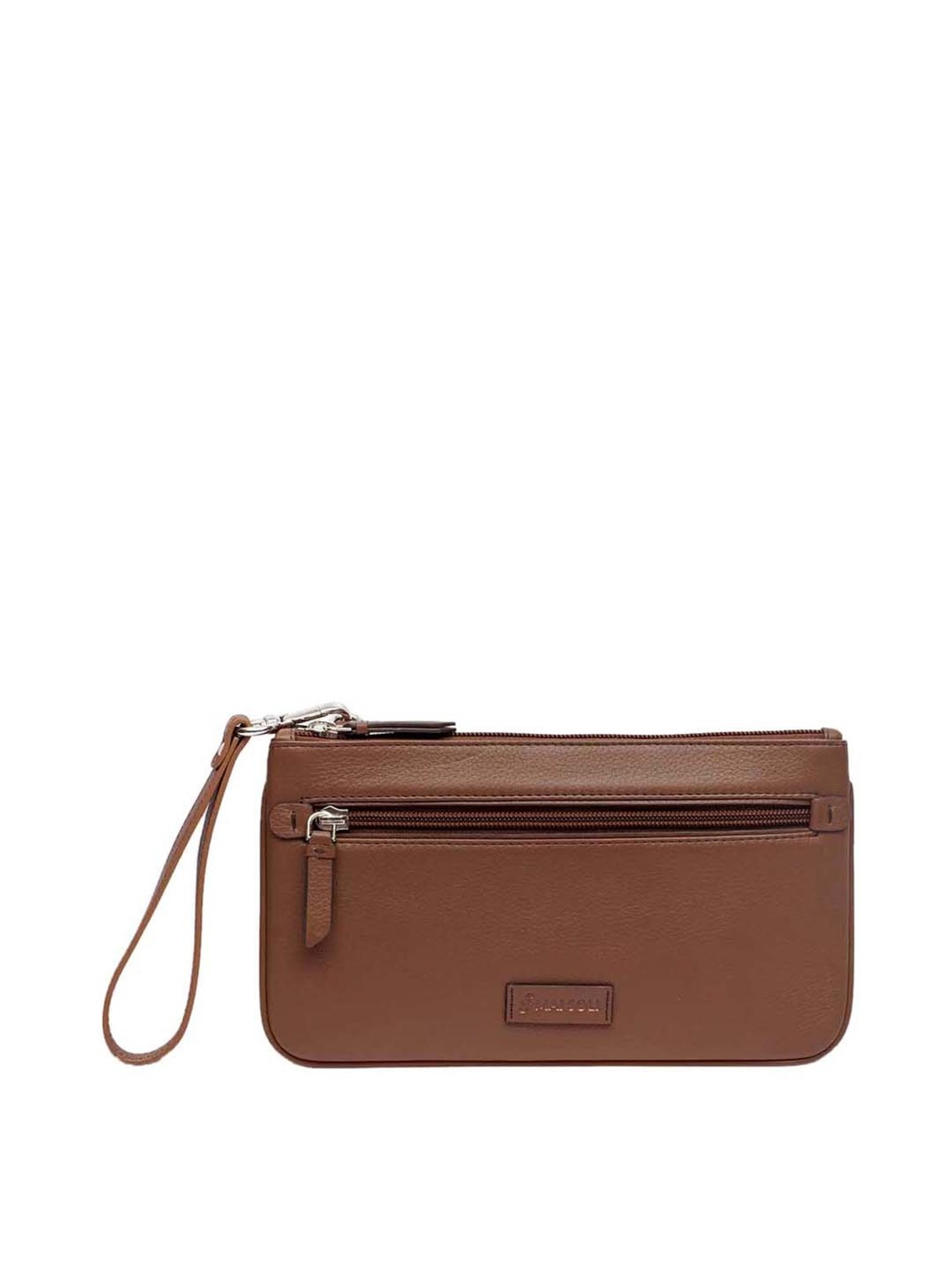 Mai Soli Virginia Large Slim Wristlet Pouch - Brown