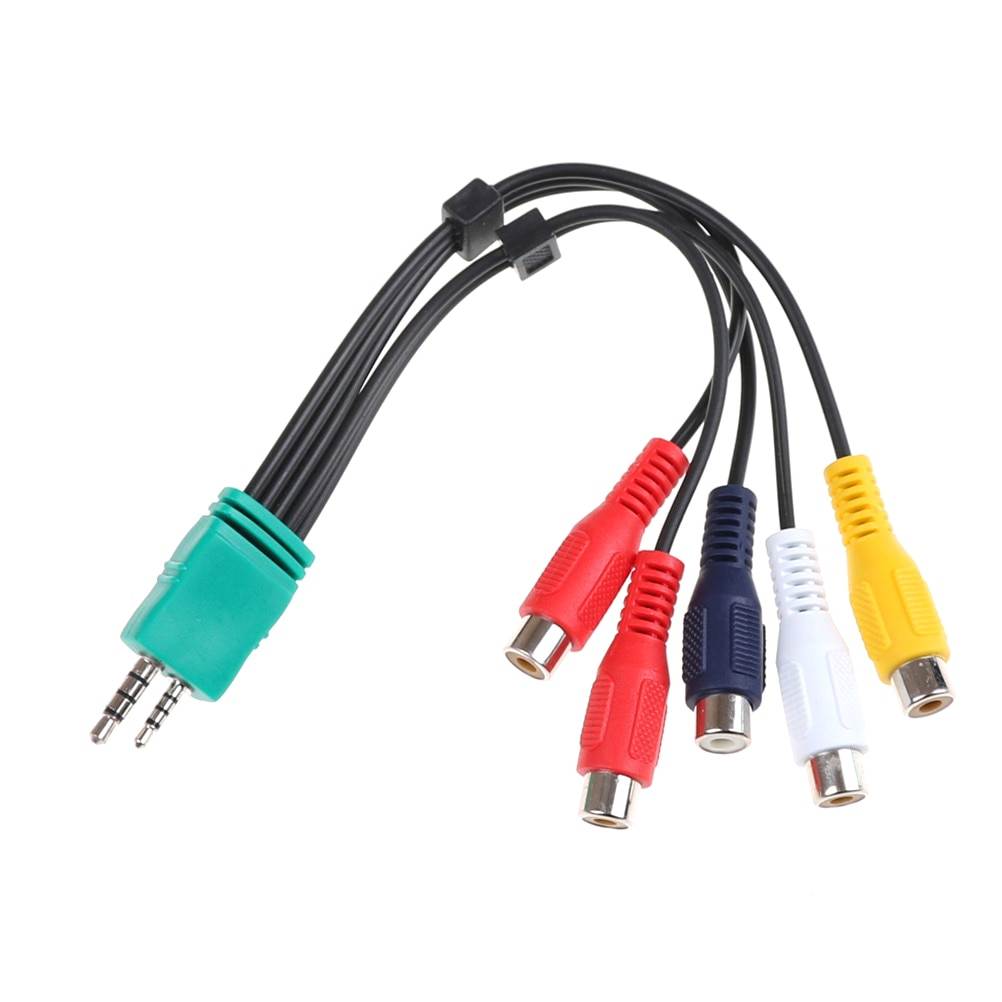 3.5mm + 2.5mm 5RCA Audio Video AV Component Adapter Cable For Samsung LED LCD TV